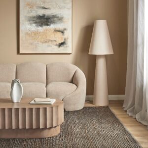 Formes Curved 3 Seater Sofa -Taupe