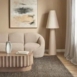Formes Curved 3 Seater Sofa -Taupe