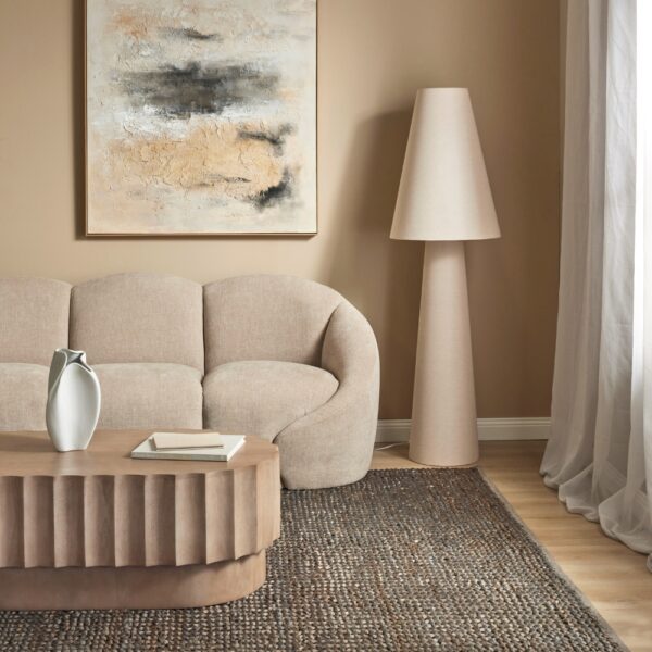 Formes Curved 3 Seater Sofa -Taupe