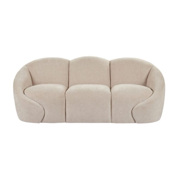 Formes Curved 3 Seater Sofa -Taupe