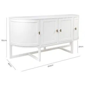 Theodore Buffet dimensions: 160cm width, 45cm depth, and 80cm height
