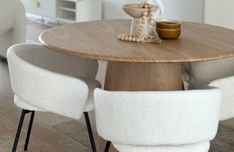 dining table in a modern dining room