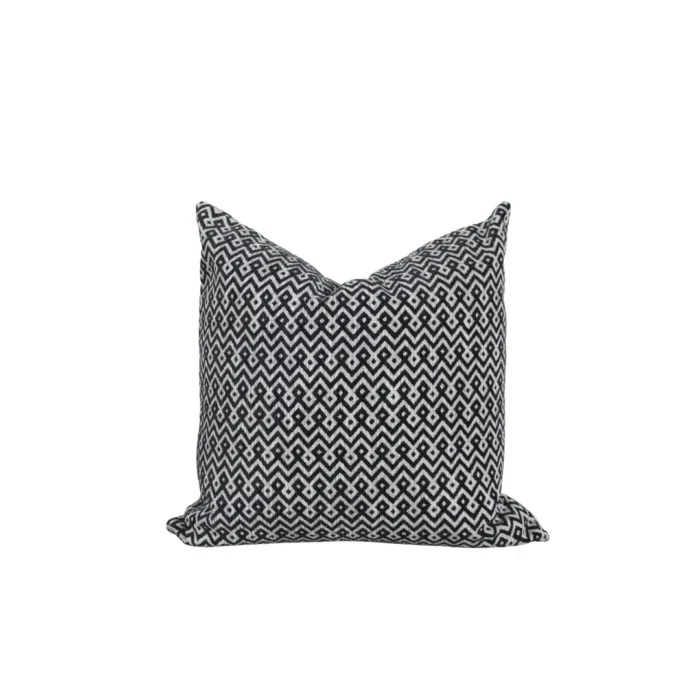 Yarra Cushion 55cm – Black / Natural