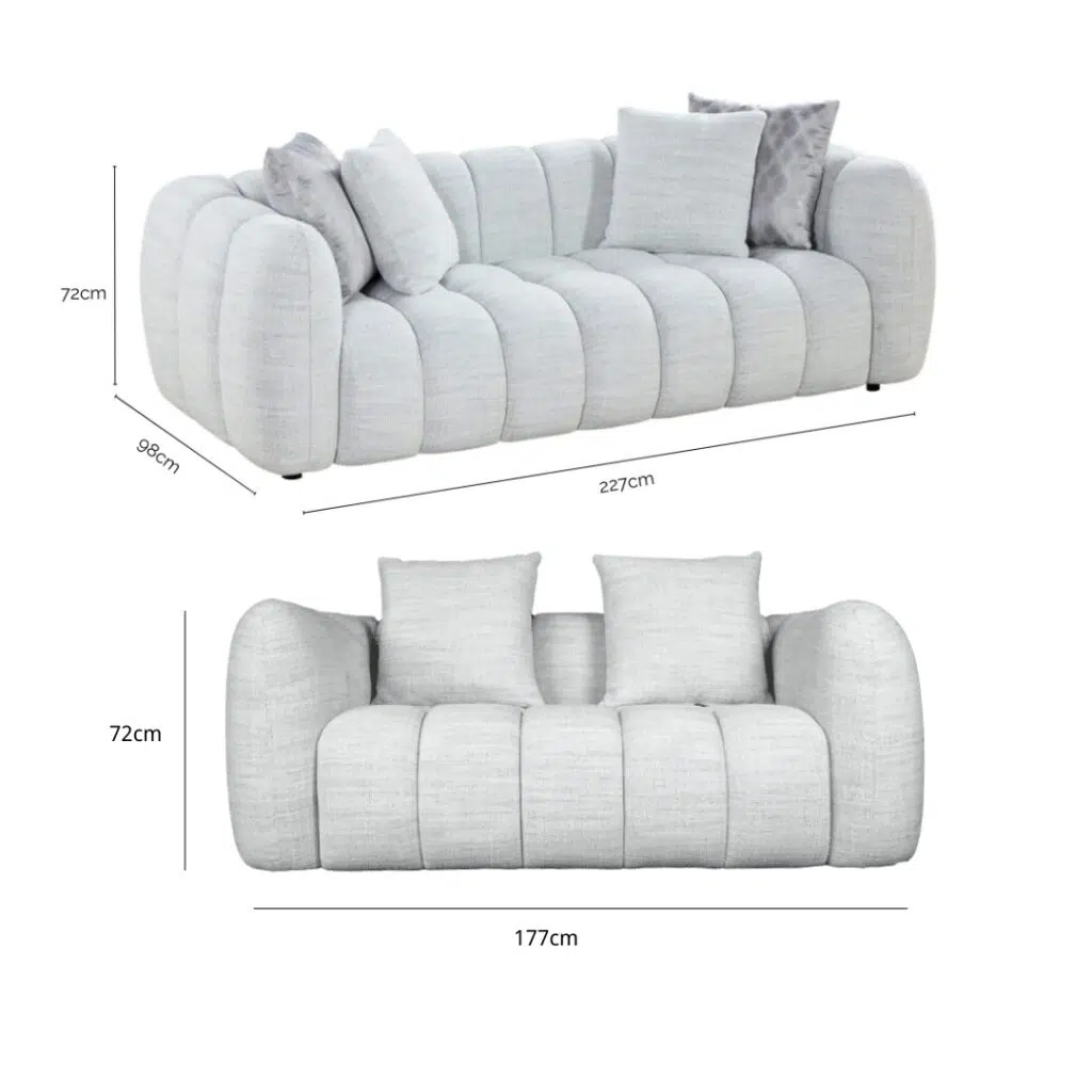 Aria Fabric 3 +2 Seater Sofa Set
