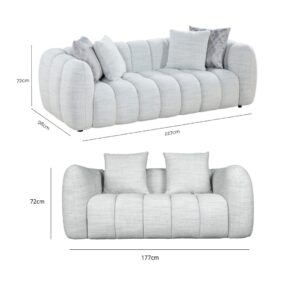 Aria Fabric 3 +2 Seater Sofa Set