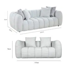 Aria Fabric 3 +2 Seater Sofa Set