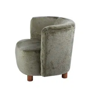 Chenille Armchair Green
