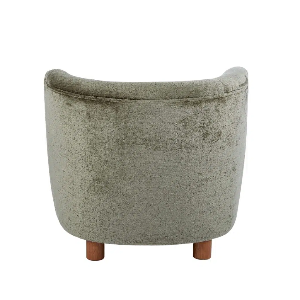 Chenille Armchair Green