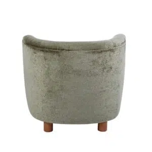 Chenille Armchair Green