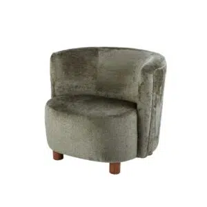 Chenille Armchair Green