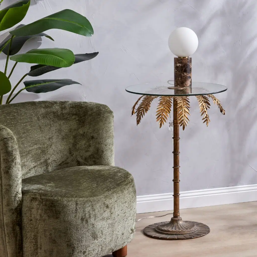 Chenille Armchair Green