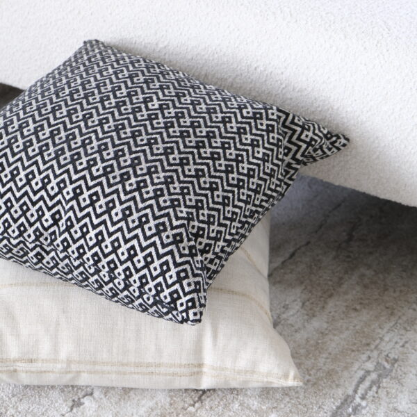 Yarra Cushion 55cm - Black / Natural