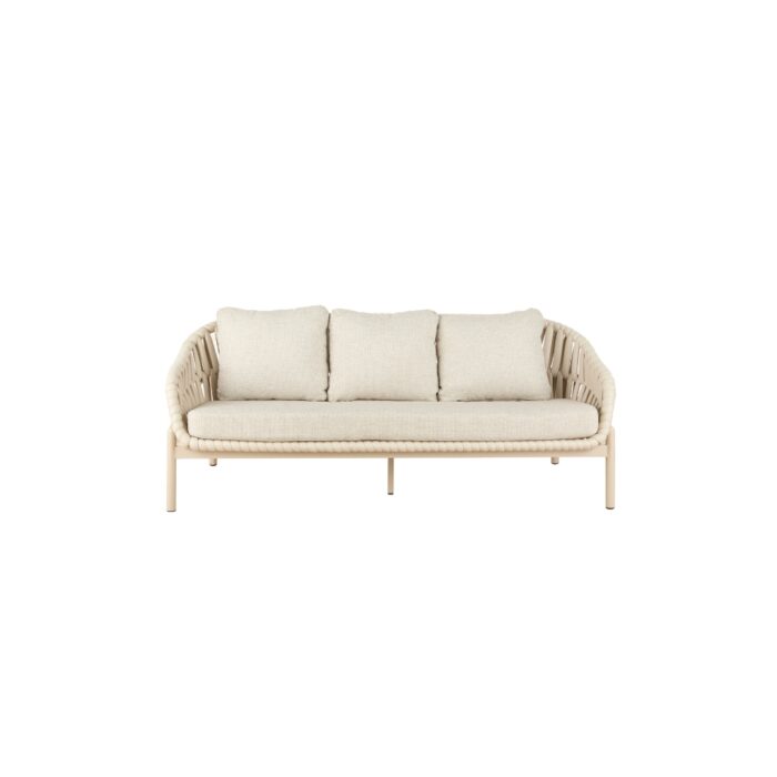 Elwood Outdoor 3 Seater Sofa – Cream