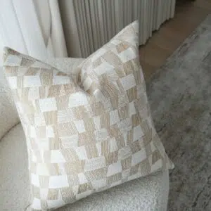 Lorenzo 55cm cushion with soft feather filling and removable cover