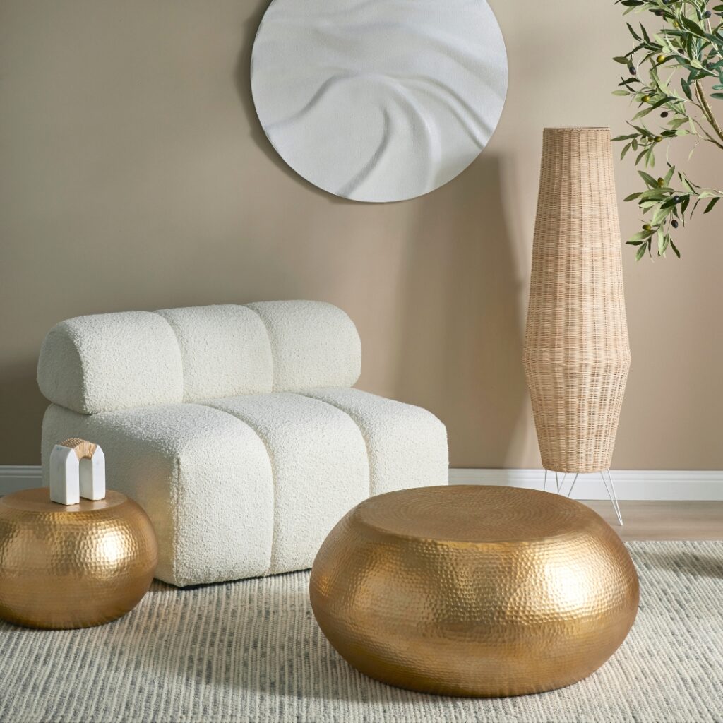 Olive Round Coffee Table 2pcs Set