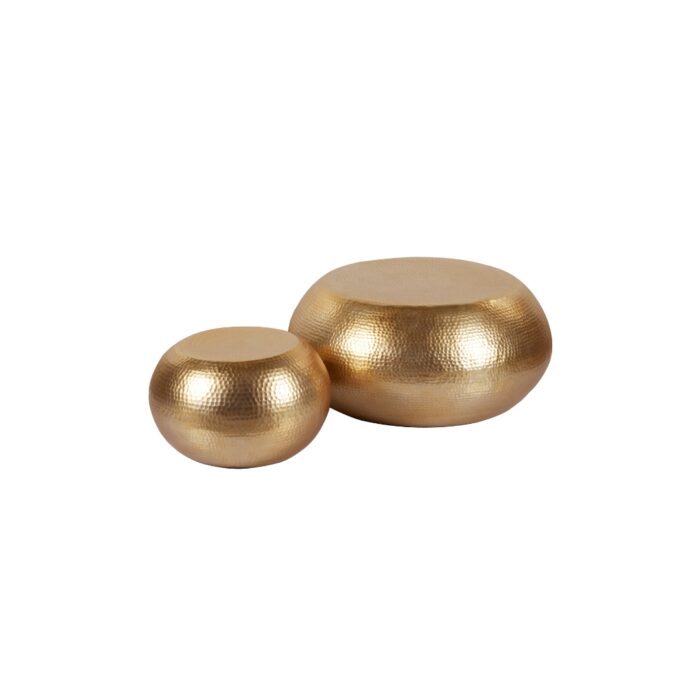 Olive Round Coffee Table 2pcs Set – Gold