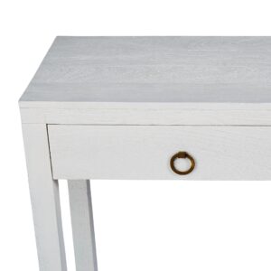 White Coastal Wood Console Table