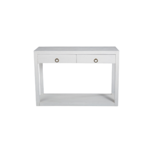 White Coastal Wood Console Table