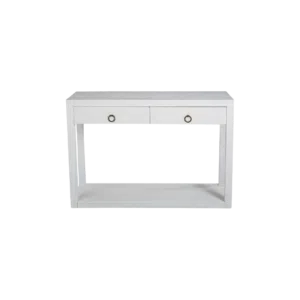 White Coastal Wood Console Table