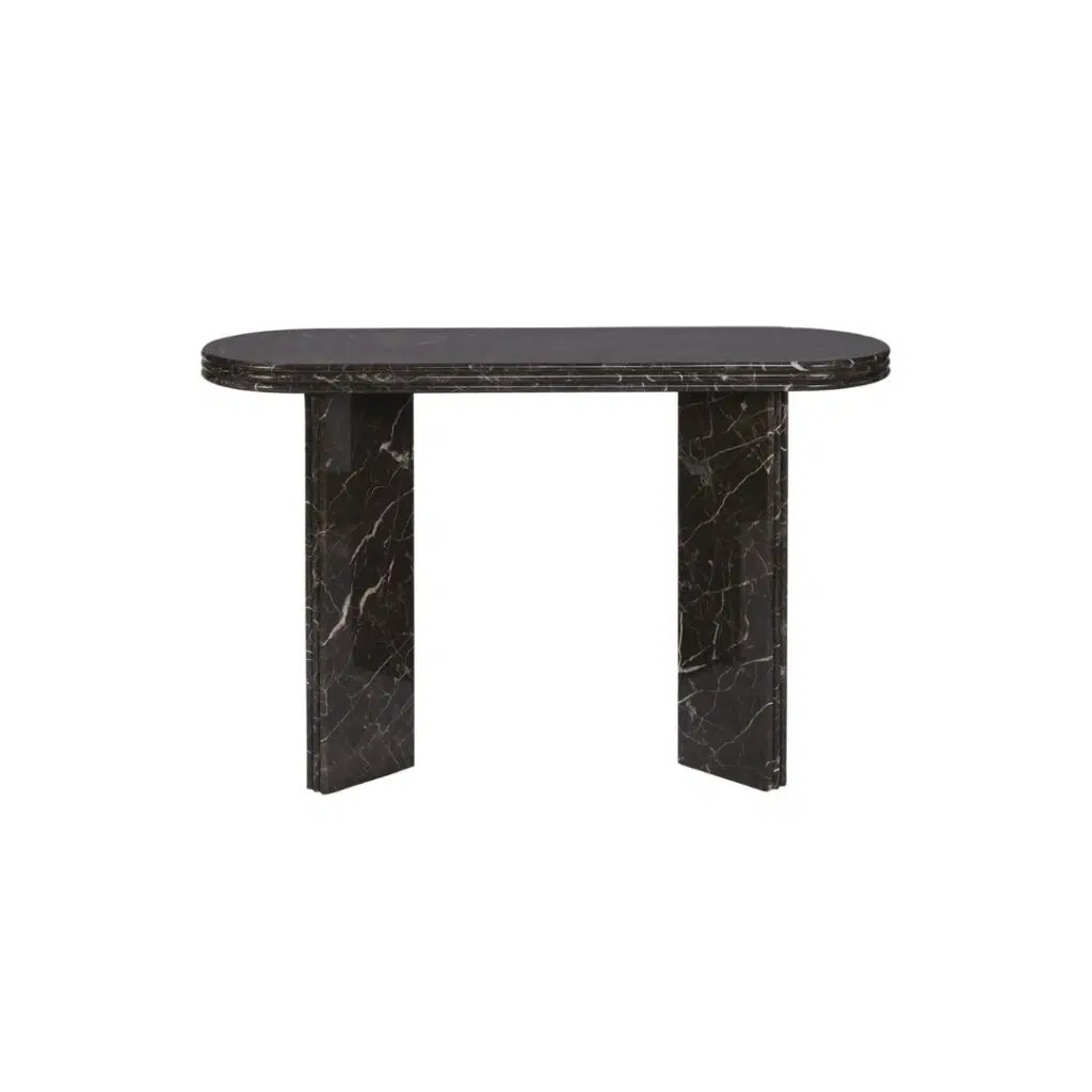 Andre Marble Console Table - Black