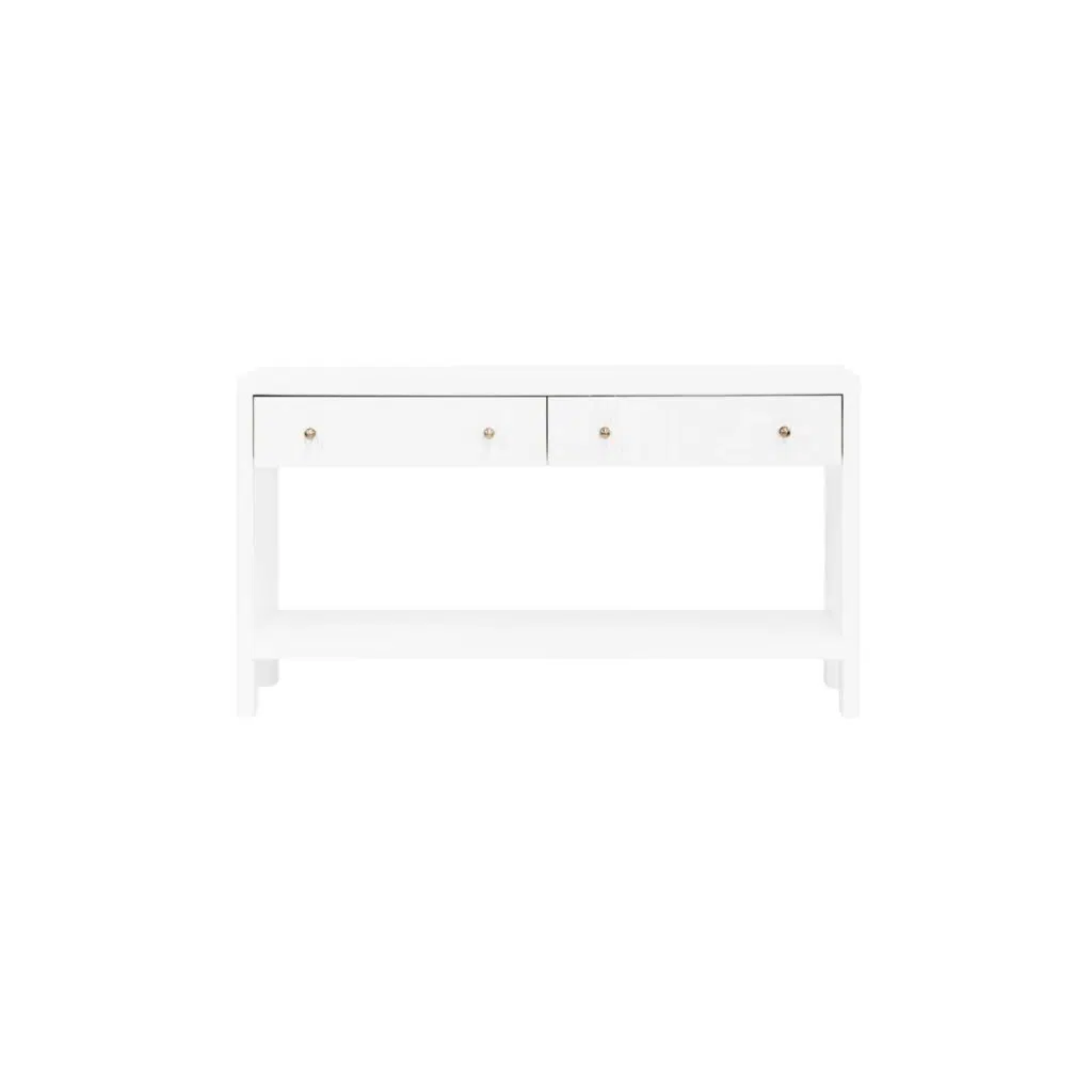 Ariana Console Table - White with Drawer