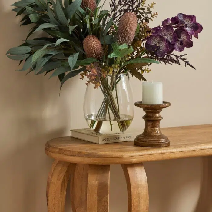Billow Console Table in brown finish