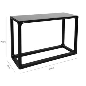 Cadie Console Table with dimensions 120cm wide, 40cm deep, and 76cm high