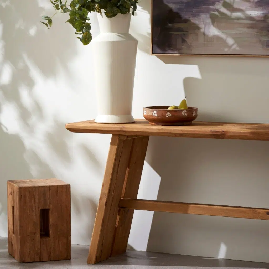Elroi Console Table in natural colour, perfect for modern homes