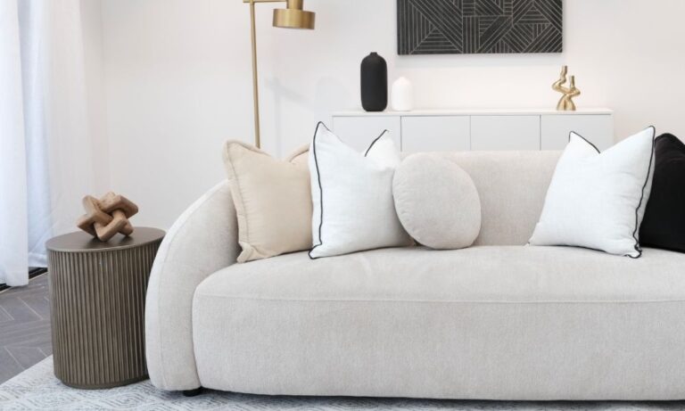 Mira 3 Seater Sofa with slim arms and deep seat