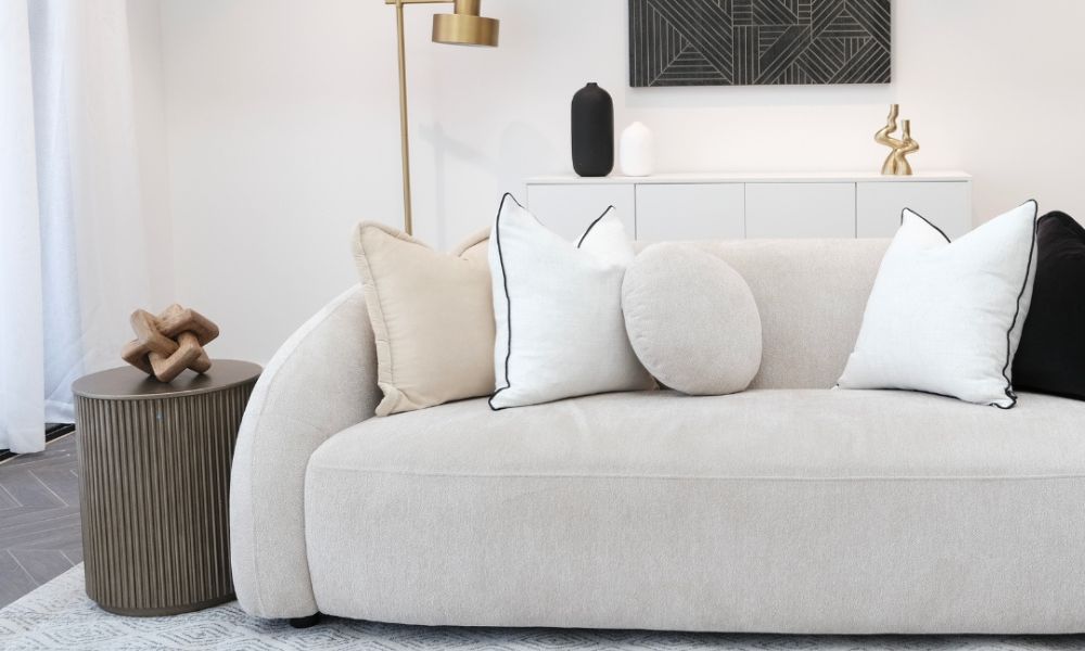 Mira 3 Seater Sofa with slim arms and deep seat