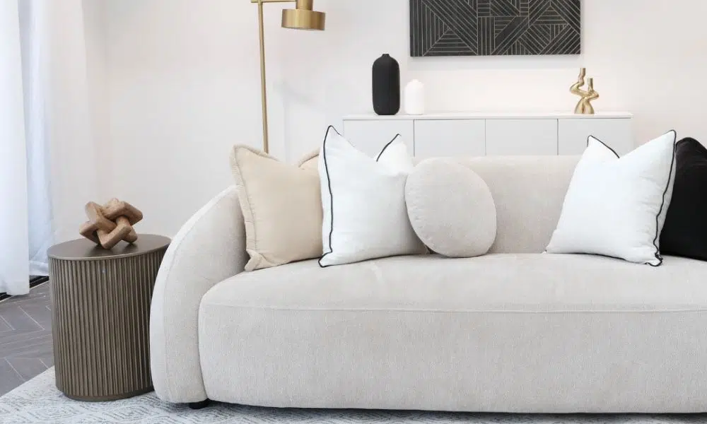 Mira 3 Seater Sofa with slim arms and deep seat
