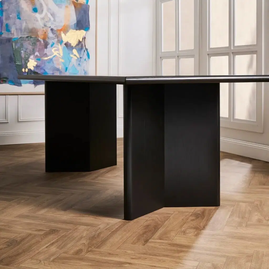 2 meter Montauk Dining Table - Black dining room furniture