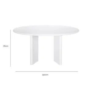Montauk Round Dining Table – 1.5m white