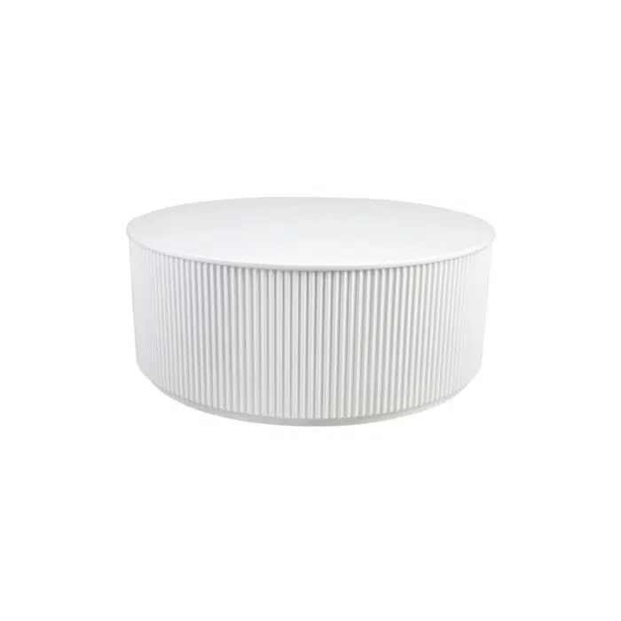 Nomad 90cm Round Coffee Table – White