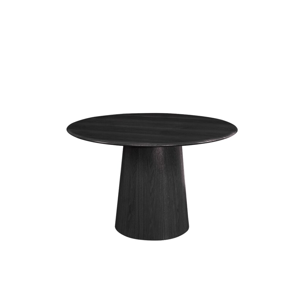 Oliver Round 120cm Dining Table - Black