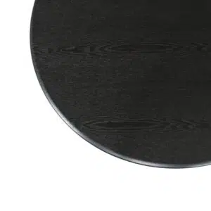 Oliver 120cm Round Dining Table Black Wood Veneer