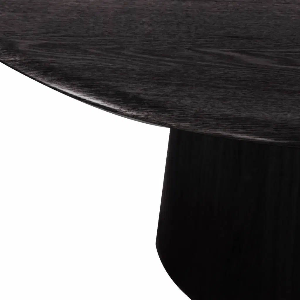 Oliver Round 120cm Dining Table - Black