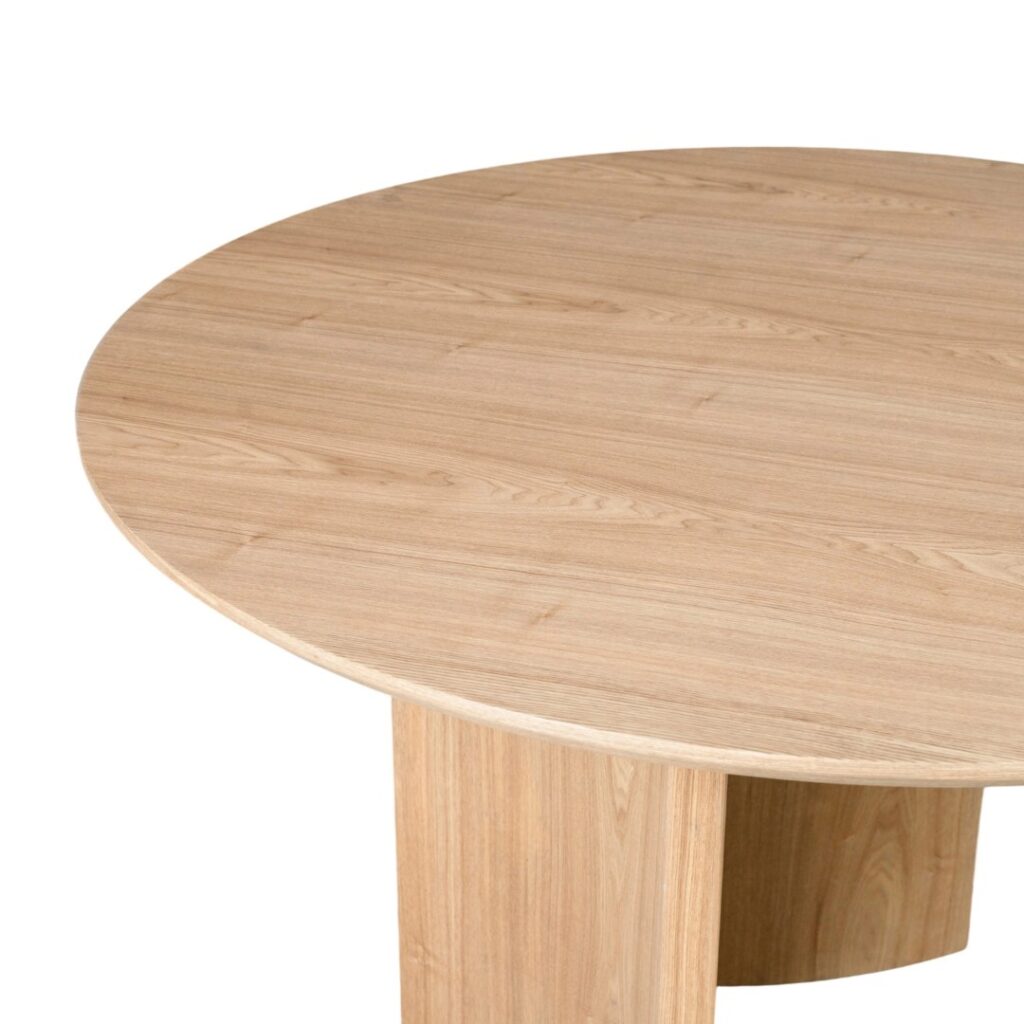 Pillar 120cm Round Dining Table Natural Oak