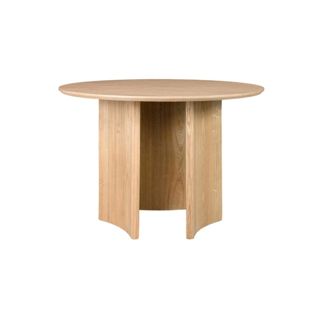 Pillar 120cm Round Dining Table Natural Oak Modern Design