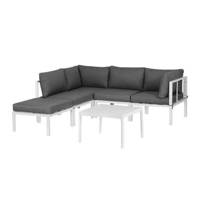 Solana Outdoor Lounge Set – 6 Piece Aluminium & Table Set