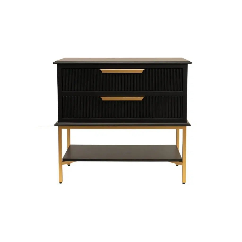 Aimee Bedside Table Large Black