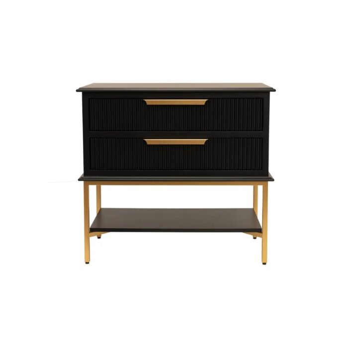 Aimee Bedside Table – Large Black
