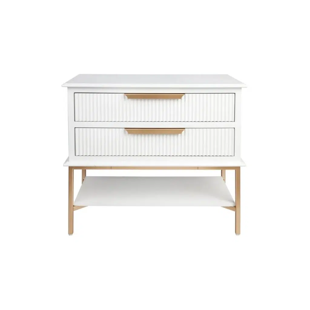 Aimee Bedside Table Large White