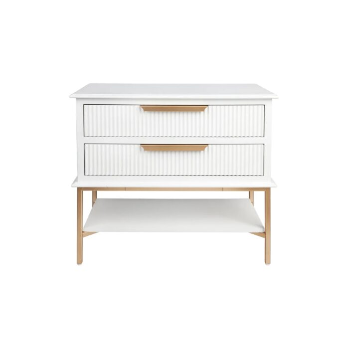 Aimee Bedside Table Large White