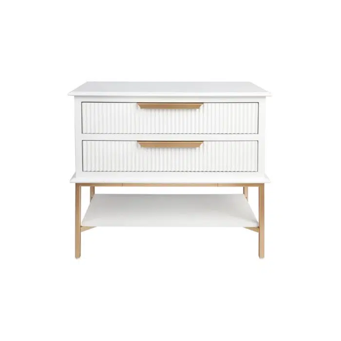 Aimee Bedside Table – Large White