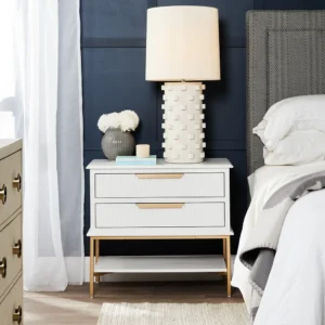 Aimee Bedside Table Large White3