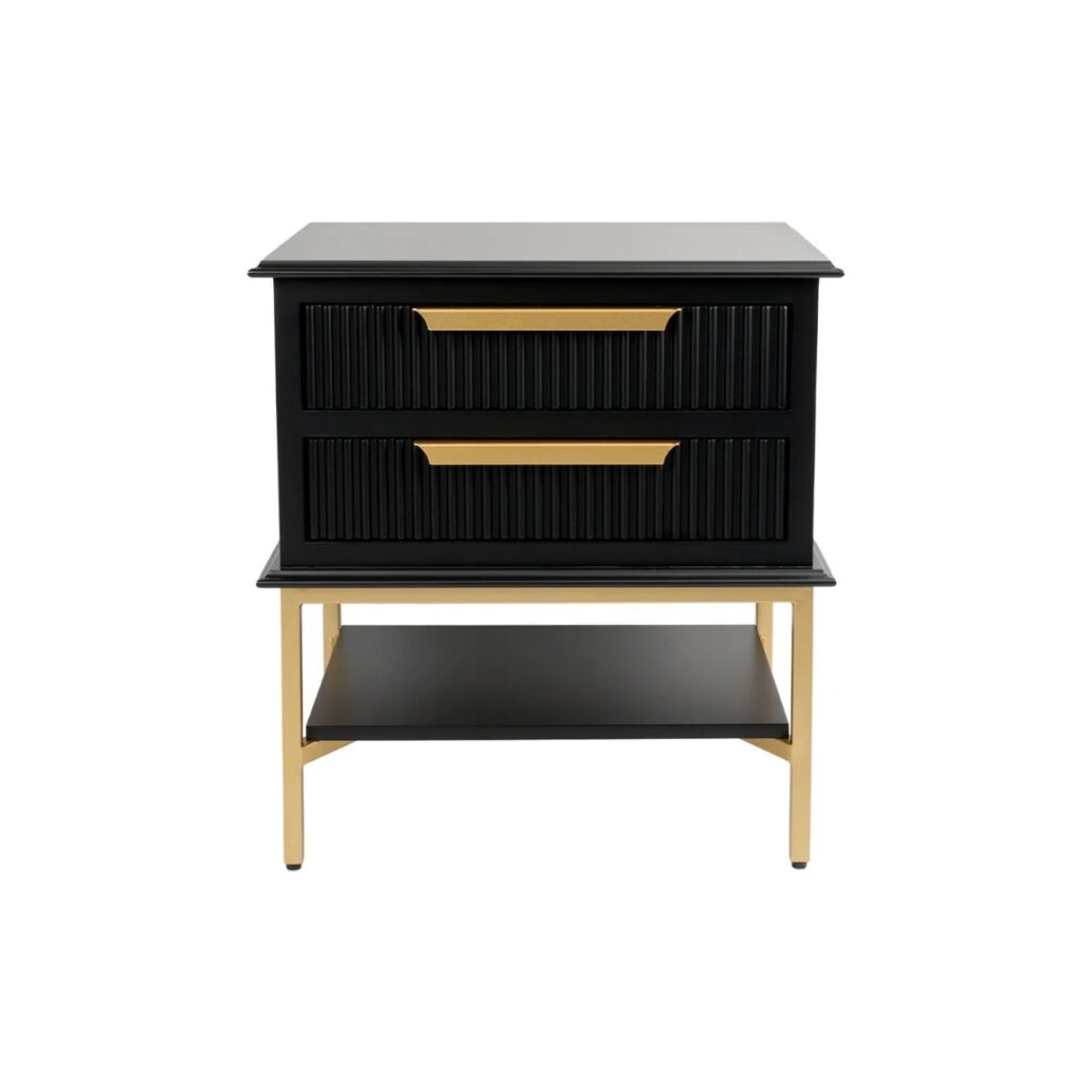 Aimee Bedside Table Small Black