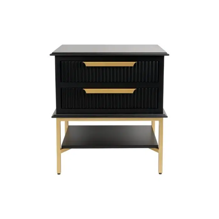 Aimee Bedside Table – Small Black