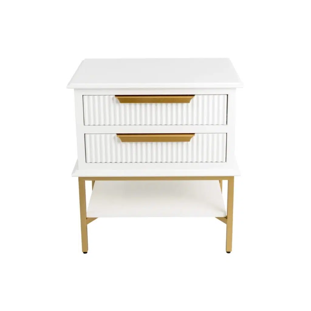 Aimee Bedside Table Small White