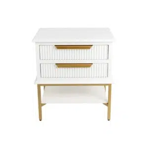 Aimee Bedside Table Small White
